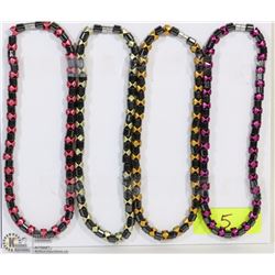 SET OF 4 MAGNETIC STONE NECKLACES