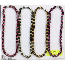 SET OF 4 MAGNETIC STONE NECKLACES