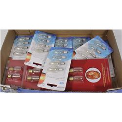 FLAT OF REPLACEMENT BULBS, 15 WATT & 25 WATT