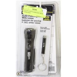 LOT OF 2 LED FLASHLIGHT WITH LASER SETS