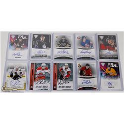 10 SIGNED HOCKEY CARDS