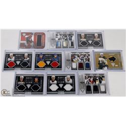 10 NUMBERED AND PATCH HOCKEY CARDS