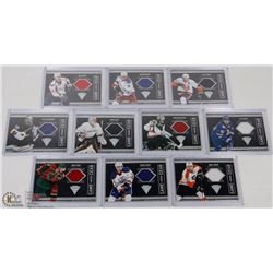 10 PATCH HOCKEY CARDS