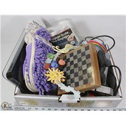 LOT OF NEW & USE HOUSEHOLD & COLLECTIBLES ITEMS.