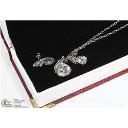 3PC CLEAR STONE/CZ FASHION JEWELRY SET