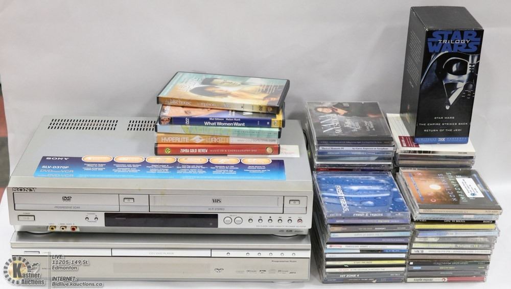 Sony Dvd Vhs Player And Sony Dvd Cd Player Incl