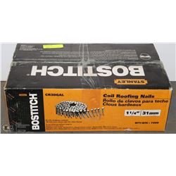 CASE OF BOSTITCH 1-1/2" COIL ROOFING NAILS