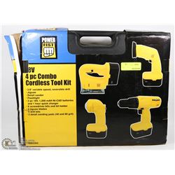 POWERFIST 18V 4PC COMBO CORDLESS TOOL KIT IN HARD