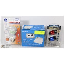 NEW EASY KEY LIGHT, SOLD WITH GE DFL BULB INDOOR