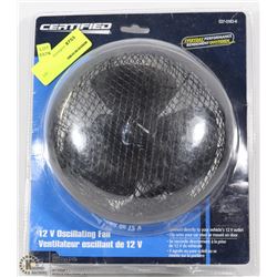 CERTIFIED 12 VOLT OSCILLATING FAN
