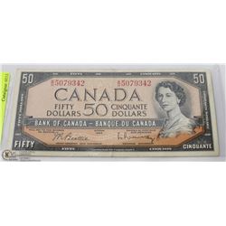 CANADIAN 50 DOLLAR BANK NOTE 1954