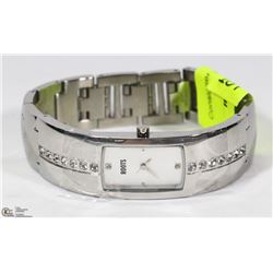 NEW LADIES ROOTS STAINLESS WATCH