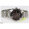 Image 1 : NEW MENS SEIKO BLACK FACE STAINLESS WATCH