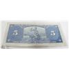 Image 2 : 1937 CANADIAN $5 BILL