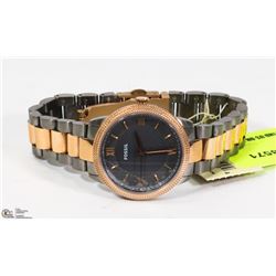 NEW LADIES COPPERTONE FOSSIL WATCH
