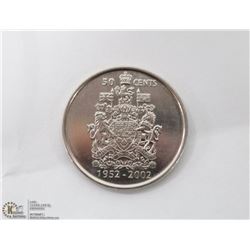 1952 - 2002 CORONATION 50 CENT PIECE