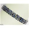 Image 1 : 10) STERLING SILVER SAPPHIRE 6.5" INCH BRACELET