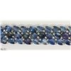 Image 2 : 10) STERLING SILVER SAPPHIRE 6.5" INCH BRACELET