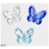 Image 2 : TRIO OF SWAROVSKI CRYSTAL BUTTERFLIES WITH