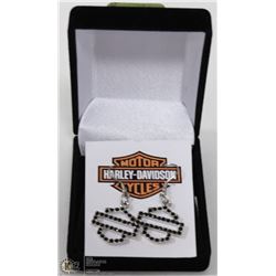 NEW HARLEY DAVIDSON BAR CRYSTAL EARRINGS