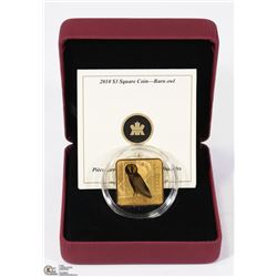 RCM 2010 $3 SQUARE COIN - BARN OWL