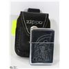 Image 1 : ZIPPO REAPER ZIPPO LIGHTER WITH LEATHER CASE,