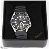 Image 1 : NEW MENS SEIKO BLACK BAND WATCH WITH GIFTBOX