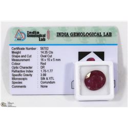 #55-NATURAL RED RUBY GEMSTONE 14.35CT