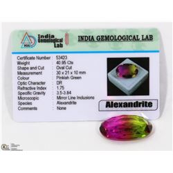#49-ALEXANDRITE GEMSTONE 40.95CT