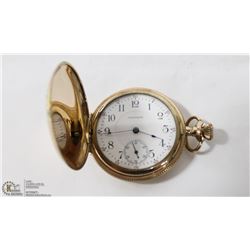 WALTHAM 17 JEWEL POCKET WATCH SIZE 16, STEM WIND