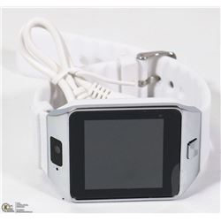 NEW WHITE AND S/S BLUETOOTH SMARTWATCH W/CAMERA