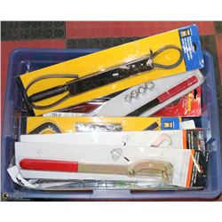 BIN OF ASSORTED TOOLS