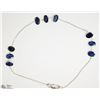 Image 2 : 13) 14KT WHITE GOLD 9 SAPPHIRE 7" BRACELET