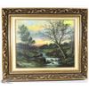 Image 1 : VINTAGE LANDSCAPE MATTED & FRAMED 21X25