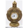 Image 1 : VINTAGE LOOK NEW GOLD LEAF MANTLE CLOCK.