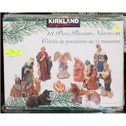 13 PIECE PORCELAIN CHRISTMAS NATIVITY SET