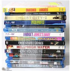 BUNDLE OF 15 NEWER RELEASES BLU-RAY DVDS.