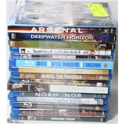 BUNDLE OF 15 NEWER RELEASES BLU-RAY DVDS.