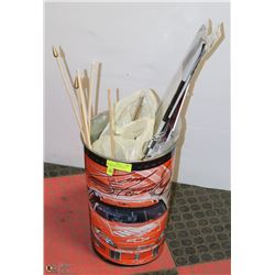 ASSORTED CHECKERED FLAG DECORATIONS