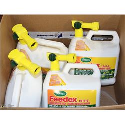 LOT OF 4 SCOTTS FEEDEX WEED AND FEED