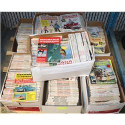 7 BOXES OF 1930S - 1970S MAGAZINES SUPER ADS.