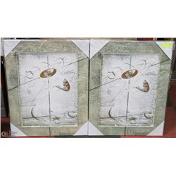 PAIR OF NEW MODERN WALL ART PIECES
