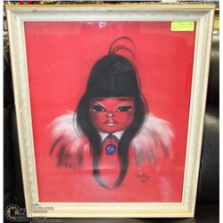 LITTLE NATIVE GIRL PAINTING BY KATHY 72, 23X27