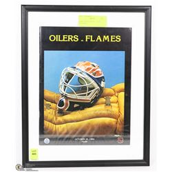 1980 OILERS VS FLAMES PROGRAM.