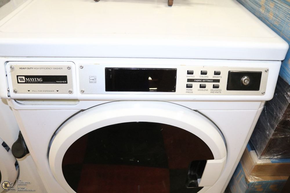 MAYTAG COMMERCIAL 3.7CUFT WASHER DRYER SET