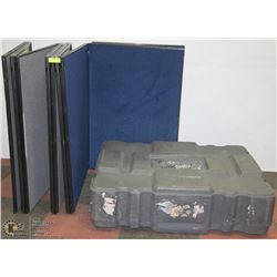TRADE SHOW DISPLAY WITH CASE. 10 SECTIONS @ 28"