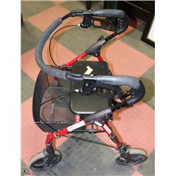 RED WALKER WITH BASKET