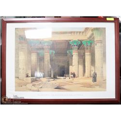 THE MAIN PORCH OF PHILAE TEMPLE PRINT FRAMED