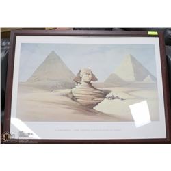 THE SPHINX AND PYRAMIDS AT GIZEH PRINT FRAMED