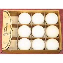 LOT OF 9 COTTAGE CANDLE WHITE SCENTED CANDLES